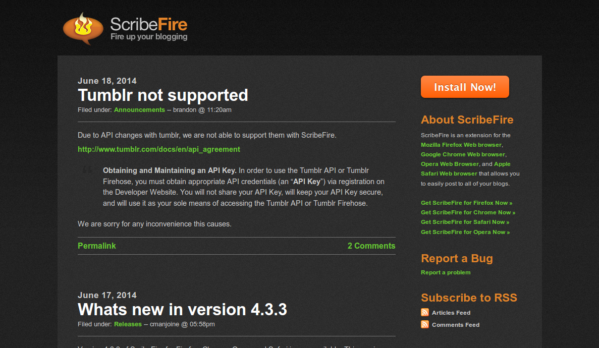 ScribeFire ブログエディタは Windows でも Linux でも、OS を選ばず使えるオススメな素晴らしさ。しかも無料。