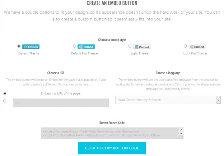 Create an Embed Button